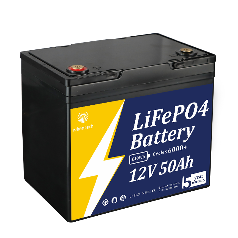 Batería de litio de 12V y 50Ah para batería de almacenamiento Solar, celda de iones de litio de 50ah Lifepo4, batería de ciclo profundo, celdas de fosfato de hierro y litio